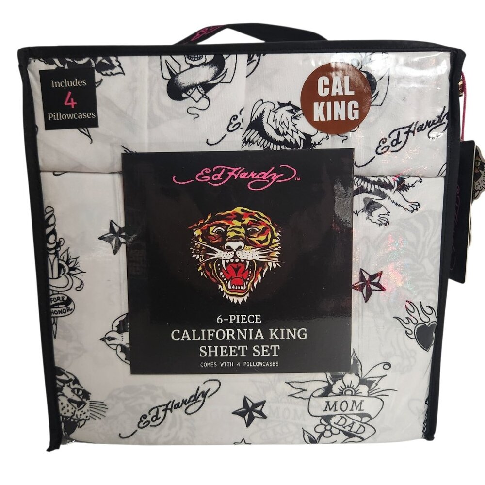 Ed Hardy 6-piece Sheet Set Tattoo Cali King Set